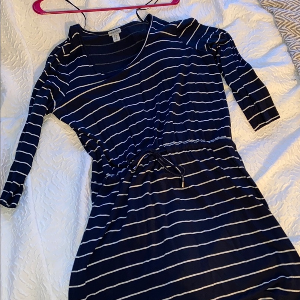Nautical flowy half sleeve dress